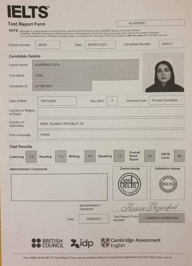 کارنامه های سال 2021 و نمرات عالی آنها در ازمون آیلتس